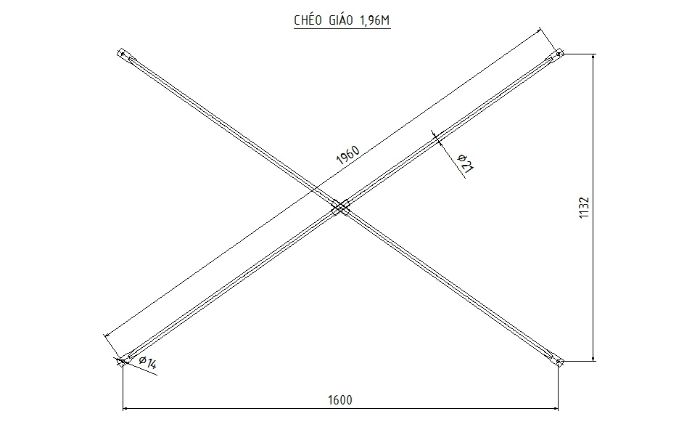 Chéo giàn giáo kích thước hẹp