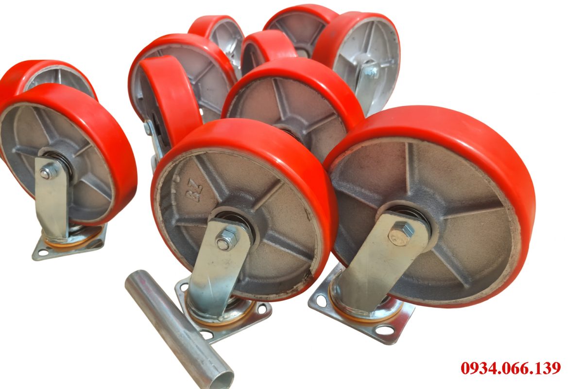 banh xe gian giao 150mm pu