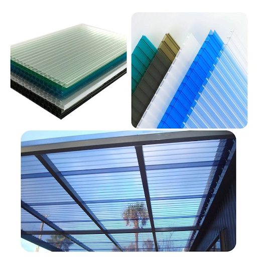 Thi công mái che bằng tấm nhựa Polycarbonate