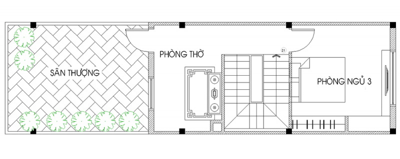 ban ve thiet ke nha 40m2 3 tang