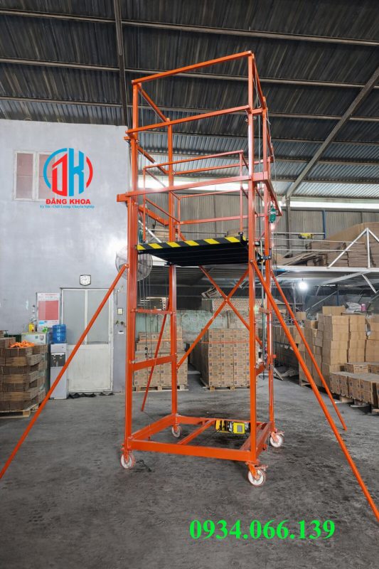 Giàn Giáo Điện 5m Nâng Hàng, Nâng Cao 5m, Tải 300kg ban gian giao dien 5m nang hang