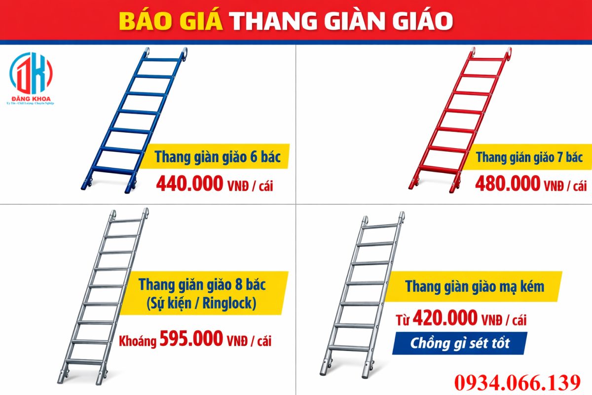 Bán Thang giàn giáo xây dựng Giá rẻ tại TPHCM bang gia thang gian giao gia re
