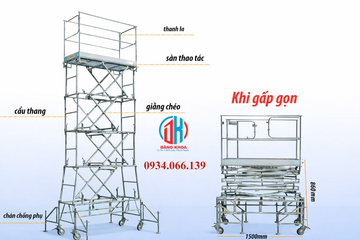 Giàn Giáo Di Động 2m5 Giá Tốt Cho Thi Công Và Bảo Trì gian giao di dong 2m5
