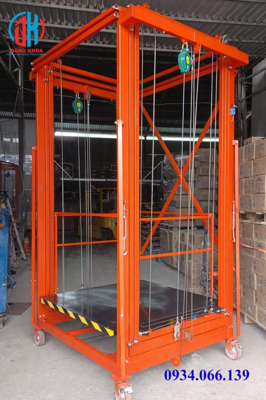 Giàn Giáo Điện 5m Nâng Hàng, Nâng Cao 5m, Tải 300kg gian giao dien 5m nang hang