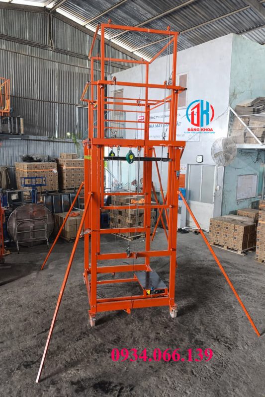 Giàn Giáo Điện 5m Nâng Hàng, Nâng Cao 5m, Tải 300kg mua gian giao dien 5m