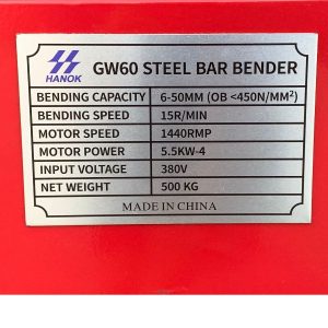 Máy uốn sắt GW60H - 380v - 50mm chính hãng, giá tốt thong so May uon be mo sat GW60H 380v 50mm