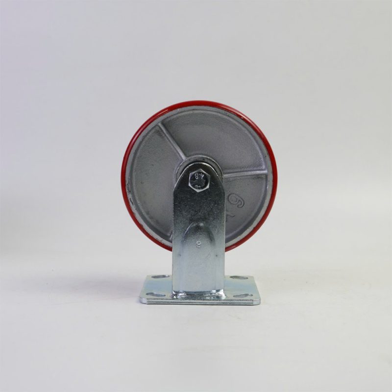 Bánh xe đẩy PU D200mm cố định chịu lực tốt, bền bỉ Banh xe day PU d200mm co dinh