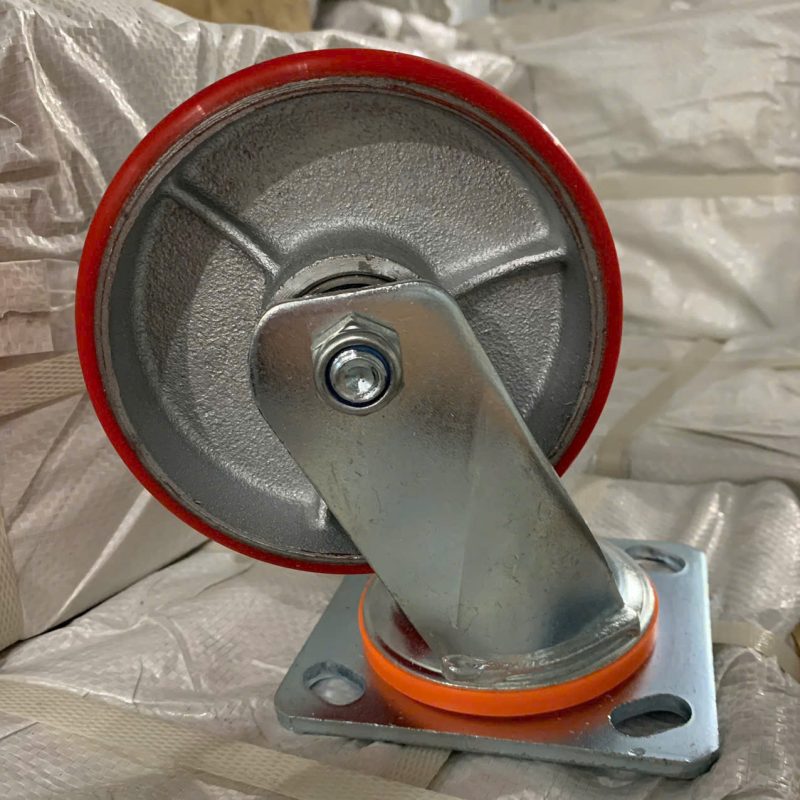 BÁNH XE ĐẨY 100MM XOAY PU LÕI GANG – GIẢI PHÁP DI CHUYỂN HÀNG HÓA banh xe day d100 xoay