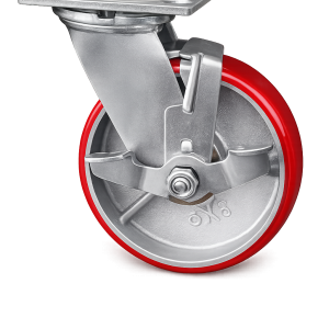 Bánh Xe Đẩy PU D200mm Xoay Khoá Bền Bỉ, Linh Hoạt Cho Xe Đẩy Hàng banh xe day phu 200mm xoay khoa