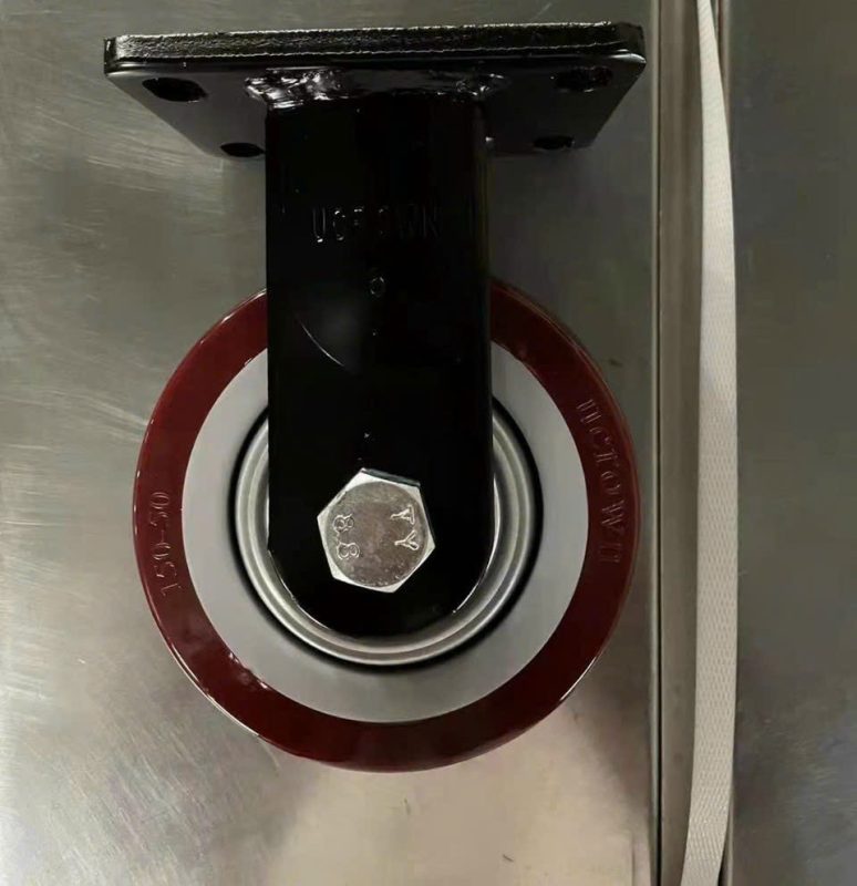 Bánh xe đẩy PU 200mm cố định lõi gang chịu tải tốt banh xe day pu 200 loi gang