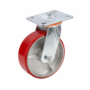 Bánh xe đẩy PU D200 xoay chịu tải tốt, bền bỉ cho xe đẩy công nghiệp banh xe day pu 200mm