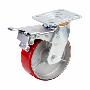 Bánh Xe Đẩy PU D200mm Xoay Khóa Kép Chính Hãng | Đăng Khoa banh xe day pu d200mm xoay khoa