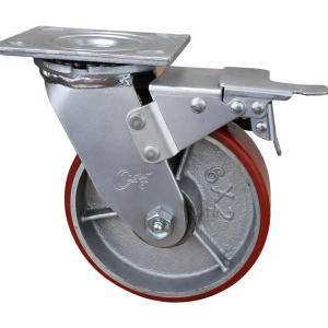 Bánh Xe Đẩy PU D200mm Xoay Khóa Kép Chính Hãng | Đăng Khoa banh xe day pu d200mm xoay khoa kep 1
