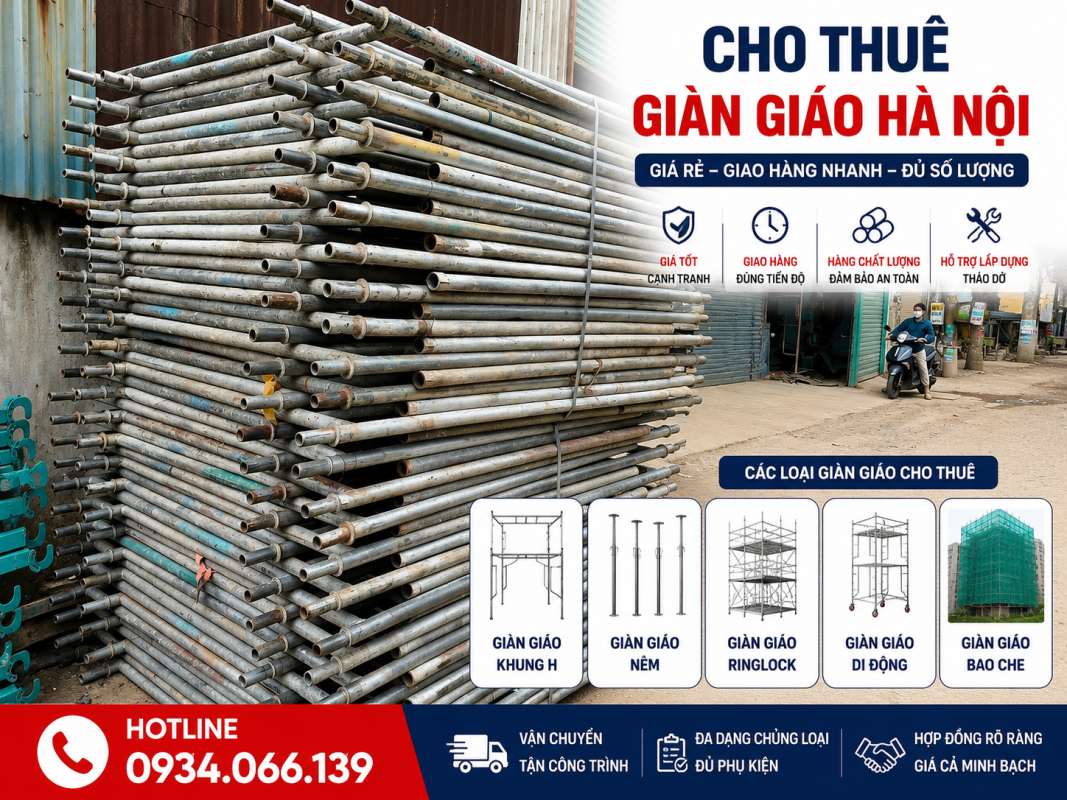 CHO THUÊ GIÀN GIÁO HÀ NỘI GIÁ RẺ – BẢNG GIÁ CHI TIẾT thue gian giao ha noi